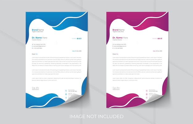 Medical doctor healthcare letterhead design template