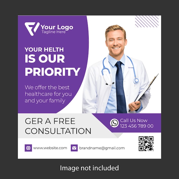 Medical doctor social media post templates