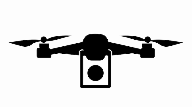 Vector medical drone shipment vector icon