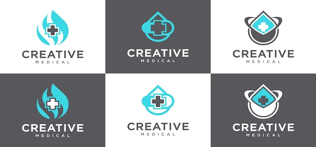 medical drops, Medical logo design Health Concept Logo Design Template