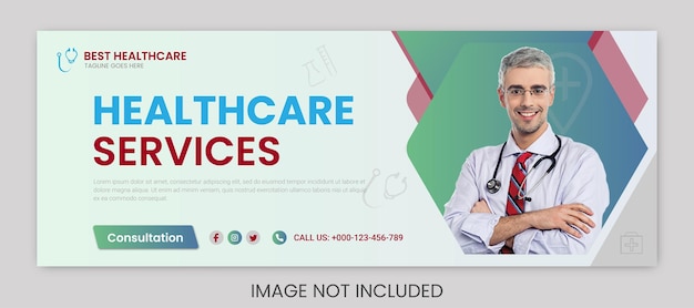 Medical facebook cover Web banner template