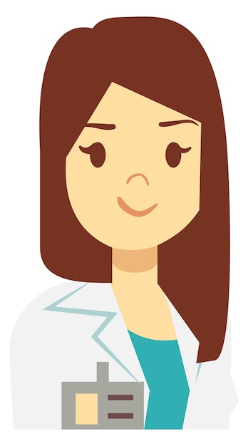 Medical female worker avatar Professional woman character