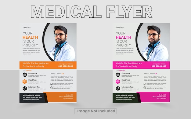 Medical Flyer Design Template Flyer For medical Vector Flyer A flyer for medical flyer