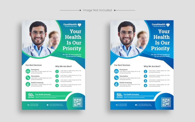 Medical flyer design template