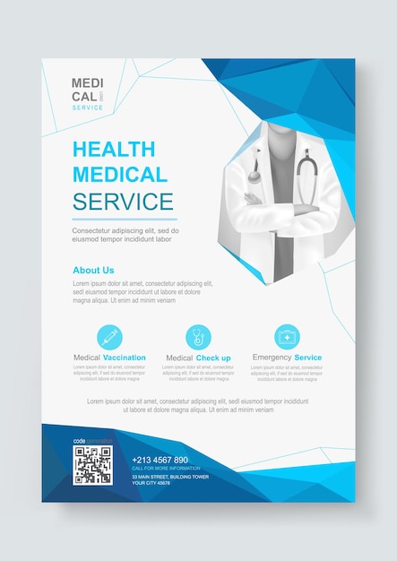 medical flyer design template