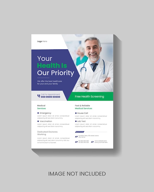 Medical flyer design templates