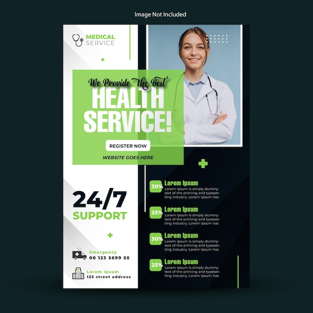 Medical flyer template design