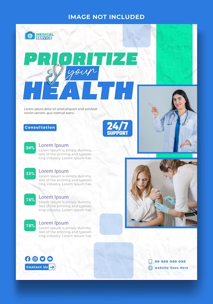 Medical flyer template design