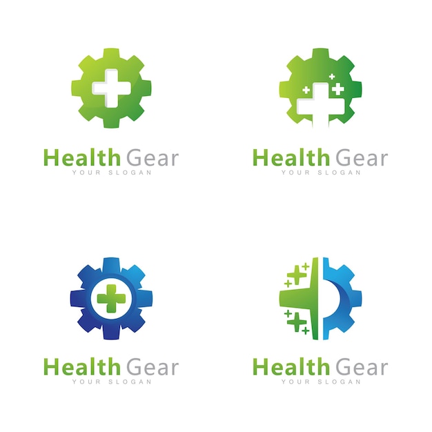 Medical gear Logo Vector Template Creative Pharmacy Logo vector design