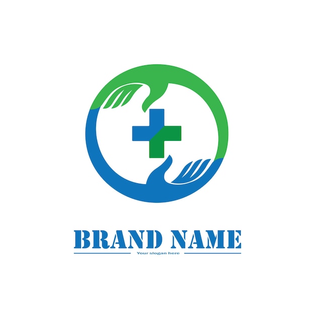 Medical hand logo design icon business