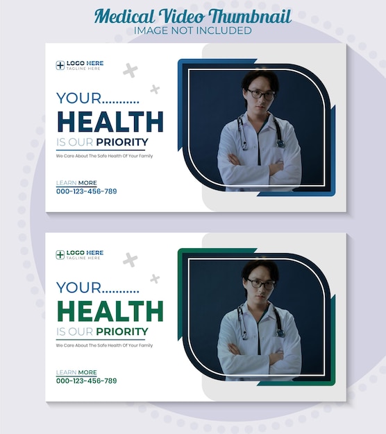 Medical Health business card with medical Doctor services card Template