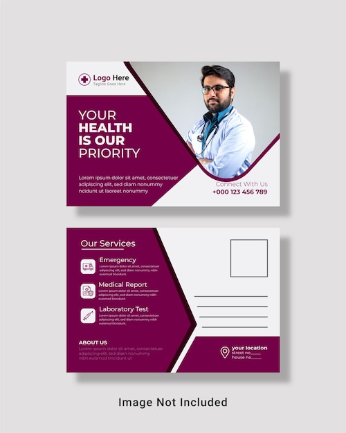 Medical Health Care Postcard Templates