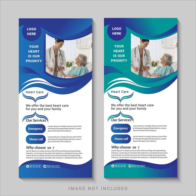 medical health care rack card template