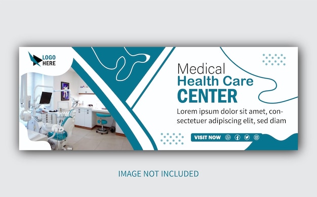 Vector medical health care social media post facebook cover design facebook timeline design banner template