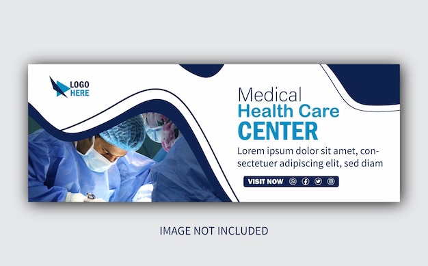 Medical health care social media post Facebook cover design facebook timeline design banner template