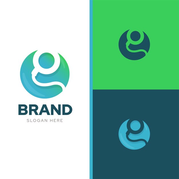 Medical health creative logo design template vector with a combination of creative symbol stethoscope and letter g with threecolor harmony