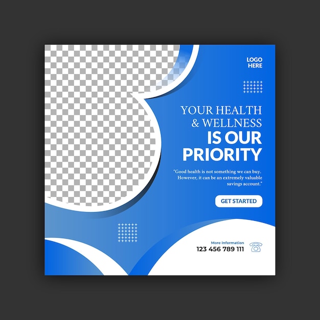 Medical Health Social Media Banner Post Template