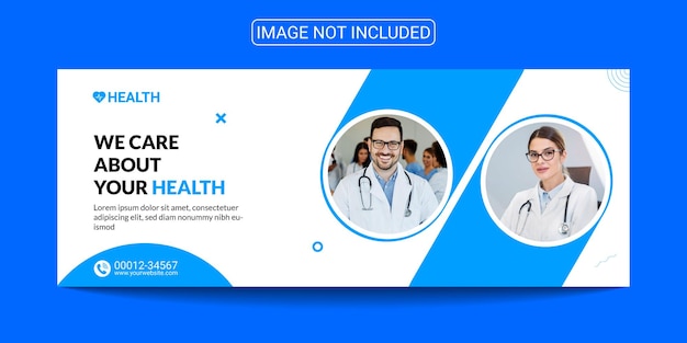 Medical healthcare banner and corporate Facebook cover banner template design