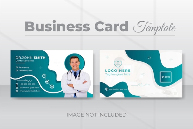 Medical healthcare business card design inspiration template