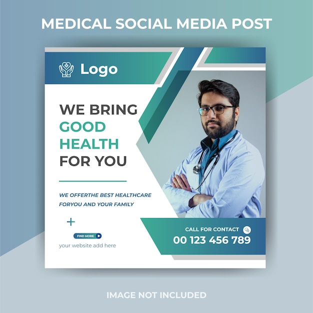 Medical healthcare digital marketing social media post design