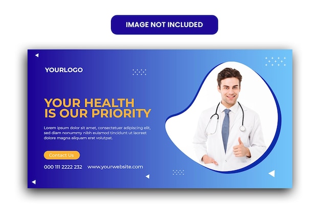 Medical healthcare facebook cover or banner or poster template