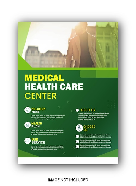 Medical healthcare flyer design social media post template design