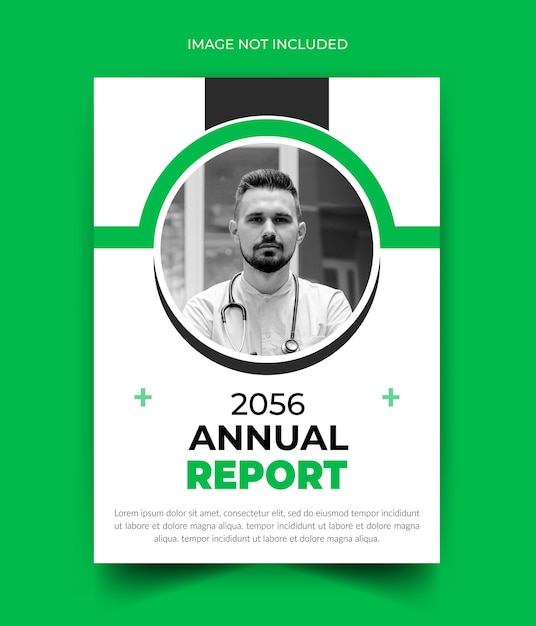 Medical healthcare hospital service lifestyle annual report template