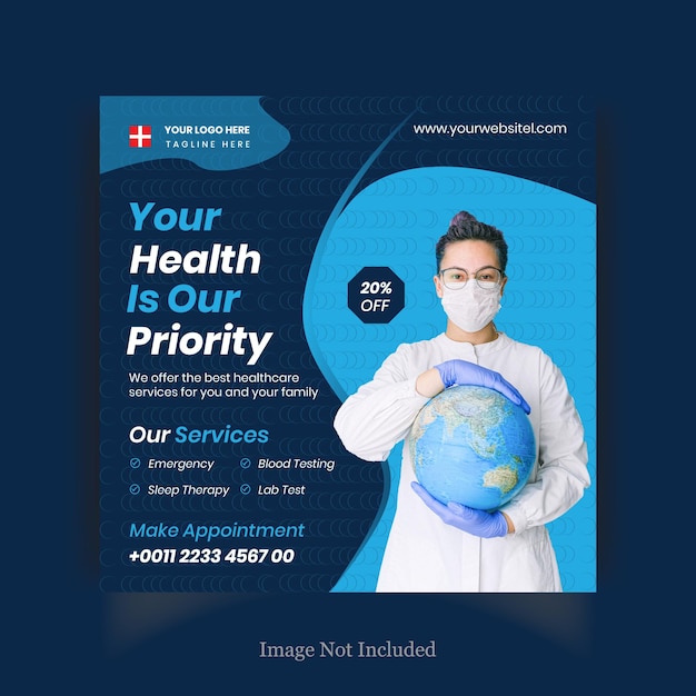 Medical healthcare instagram post design