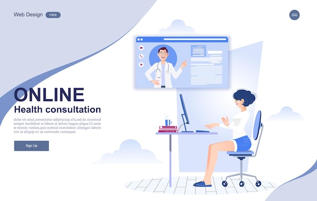 medical and healthcare online consultation banner