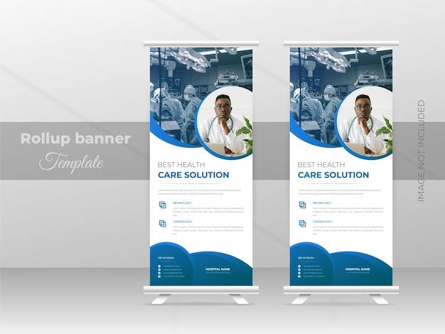 Medical healthcare roll up banner design