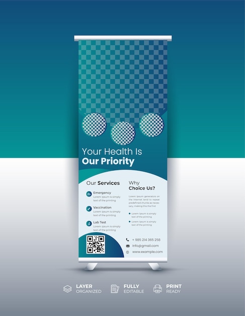 Medical Healthcare Roll up Banner