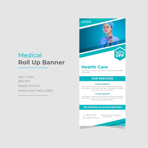 Medical healthcare roll up banner