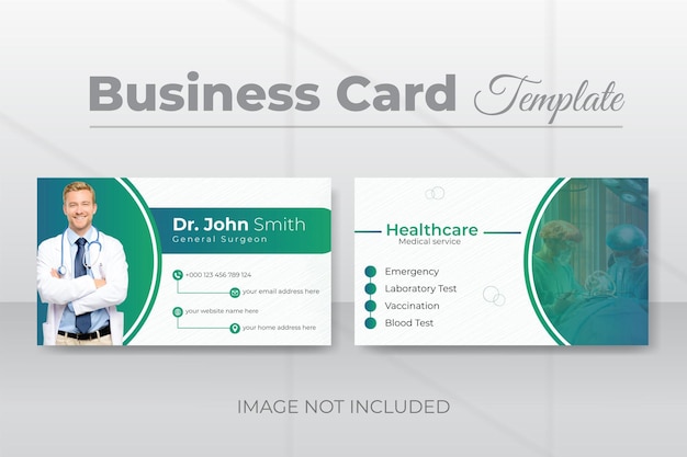 Medical Healthcare Services Business Card Design Template