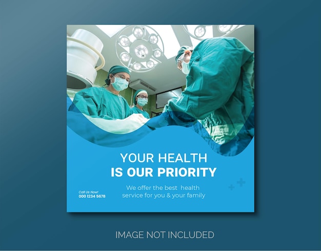 Medical Healthcare social media post design Promotion banner for hospitals clinics doctor