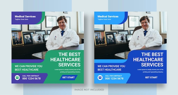 Medical healthcare social media post Instragam banner design