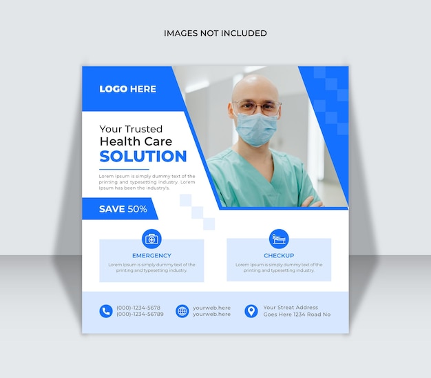 Medical Healthcare Social Media web banner ads