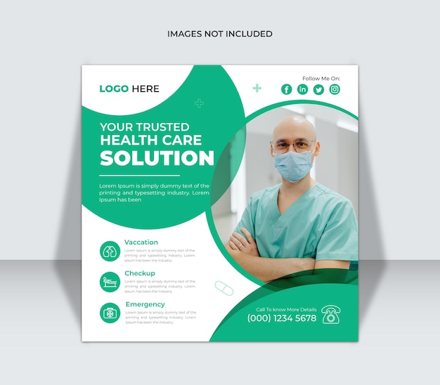 Medical Healthcare Social Media web banner ads