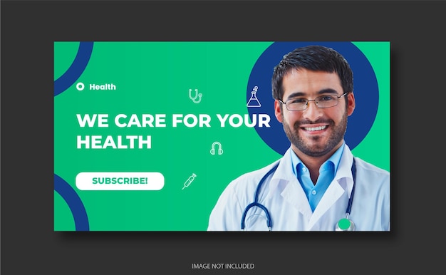 medical healthcare and web banner youtube thumbnail