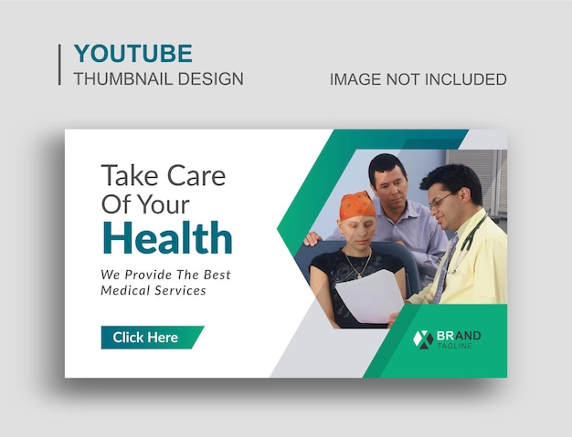 medical healthcare youtube thumbnail design and web banner