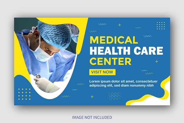 medical healthcare youtube thumbnail web banner video cover thumbnail template