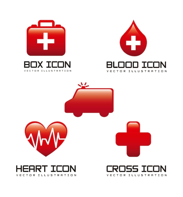 medical icons over white background vector illustration