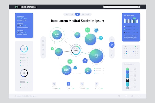 Vector medical infographics and statistics