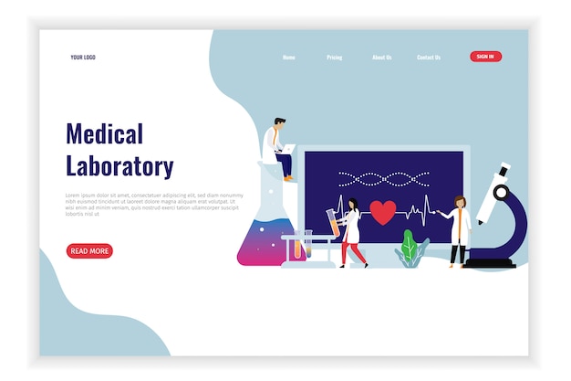 medical laboratory research landing page