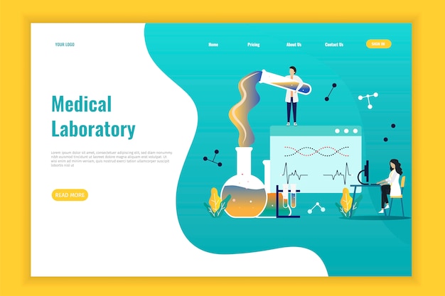 medical laboratory research landing page