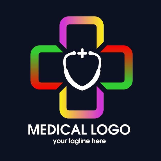 Medical logo with line art