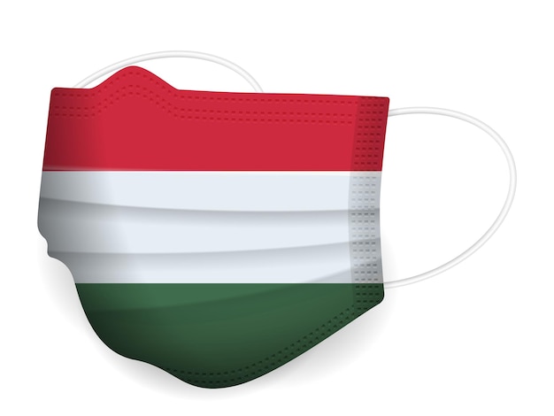 Medical mask Hungary flag