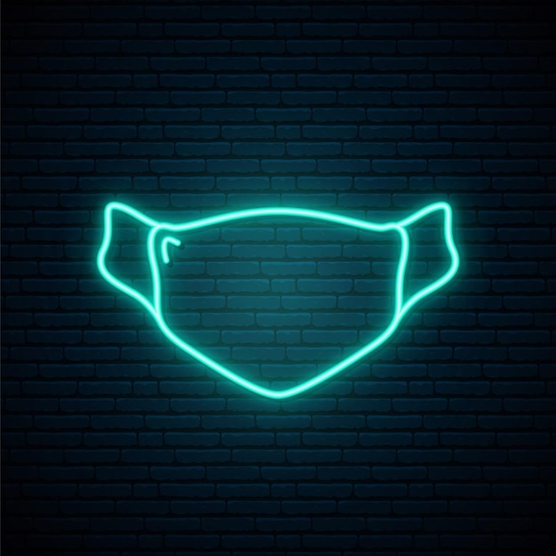 Medical mask neon sign