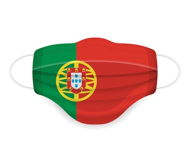 Medical mask Portugal flag