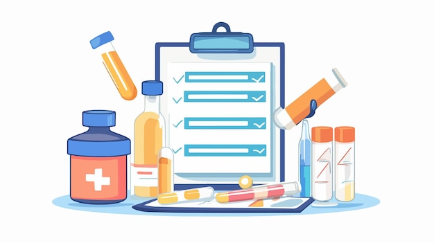 Medical Medicare Research Report Vector Illustration