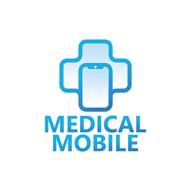 Medical mobile logo template design